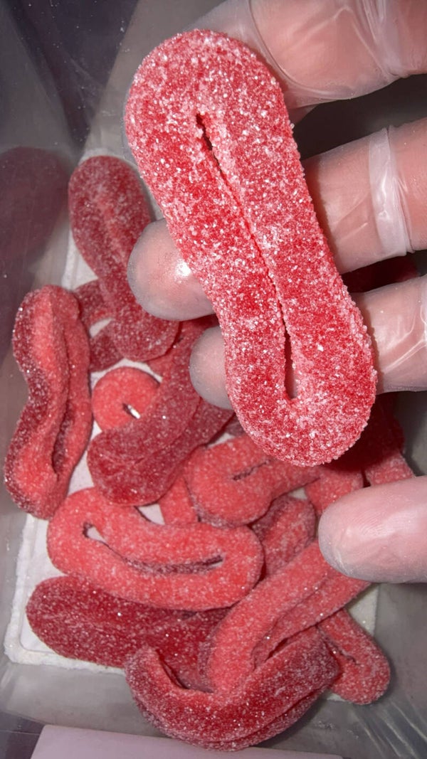 Gros anneaux fraise
