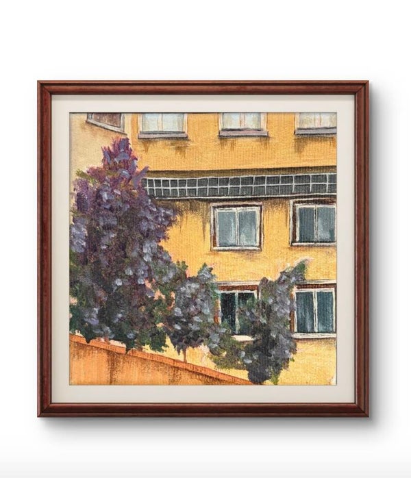 Lavender On Yellow