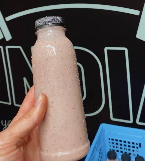 Straw-/blueberry shake - 350 ml