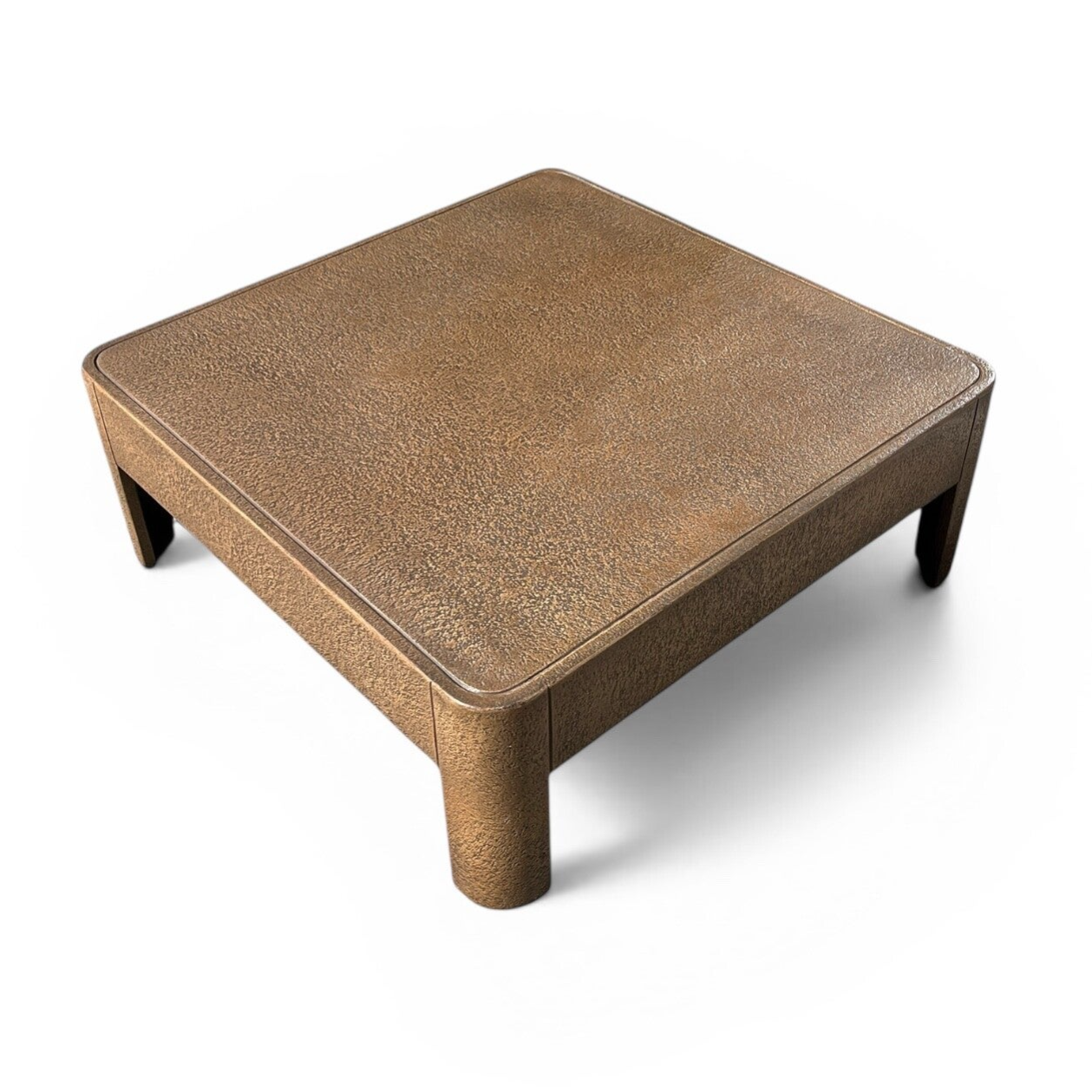 Brutalist faux bronze coffee table