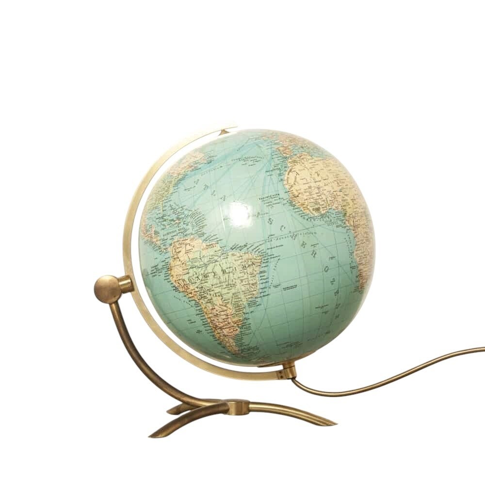 Vintage Illuminated Duo Glass Globe by Paul Oestergaard