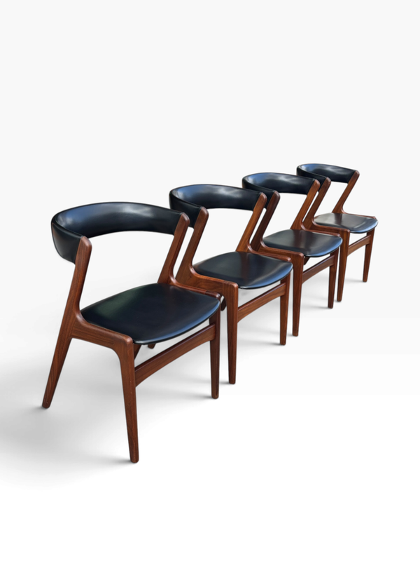 Set of 4 Fire chairs by Kai Kristiansen