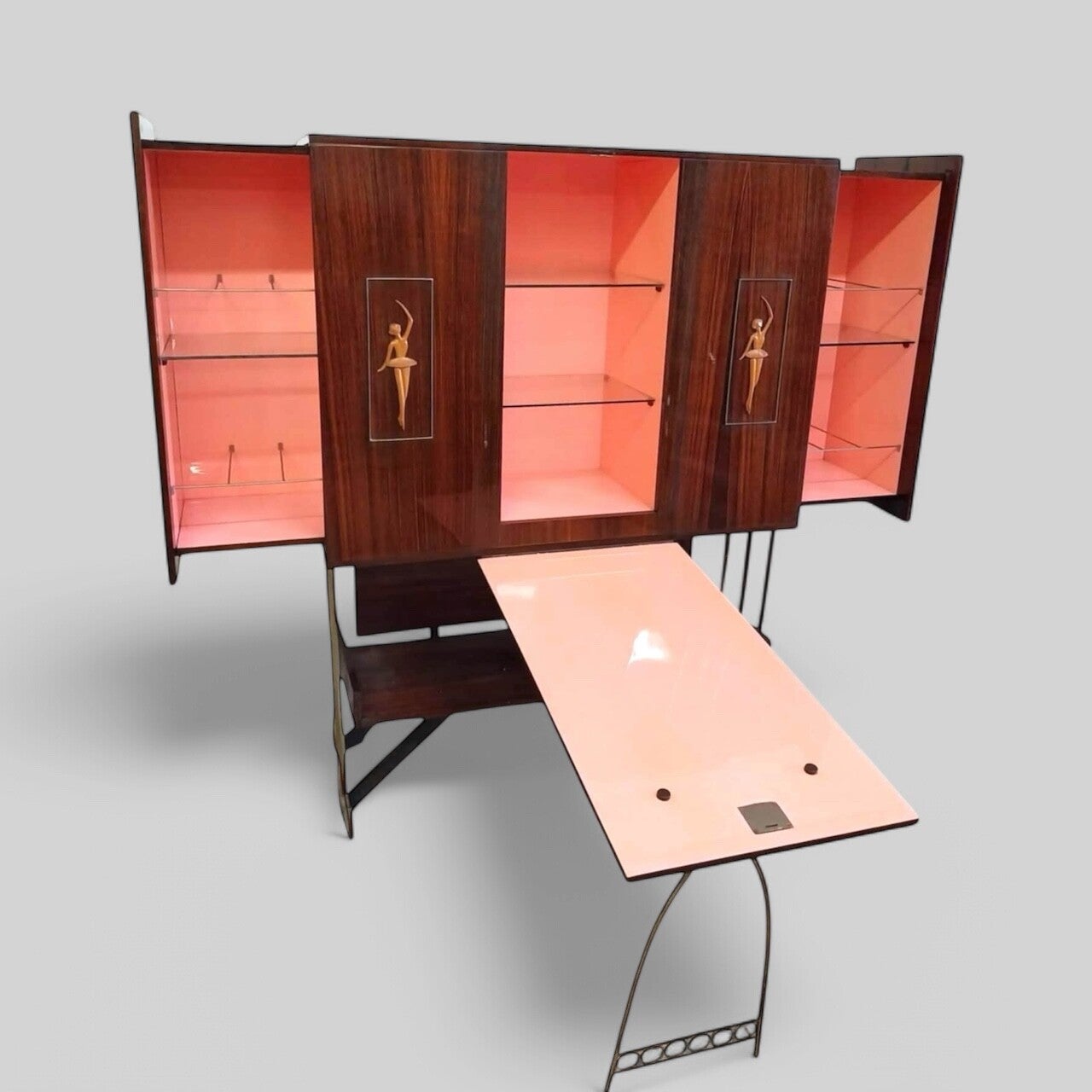 Cabinet with table by Vittorio Dassi, Italy 1950s
