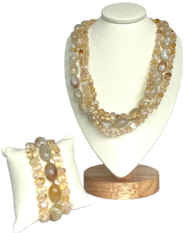 Halsketting set amber