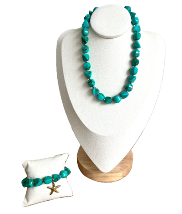 Halsketting set turquoise
