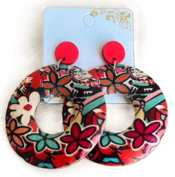 Oorringen rond rood