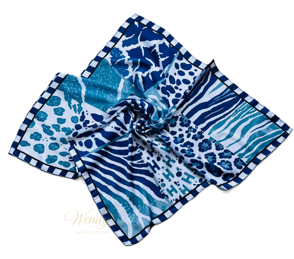 Safari print blauw