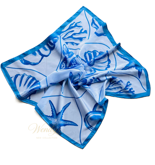 Sjaal blauw