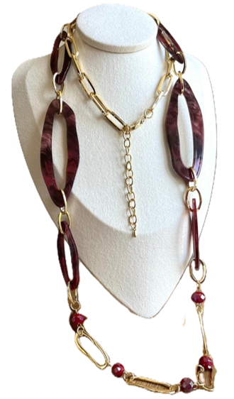 Halsketting bordo