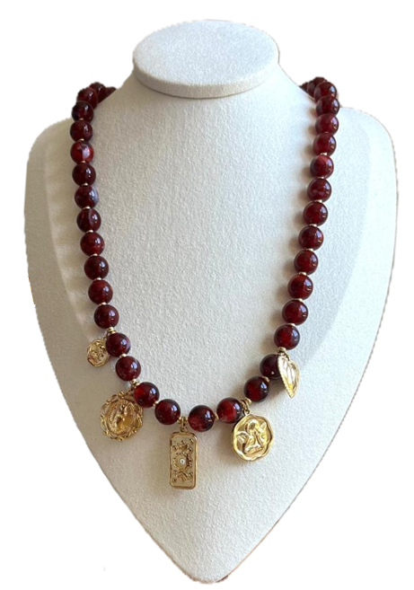 Halsketting bedel bordo