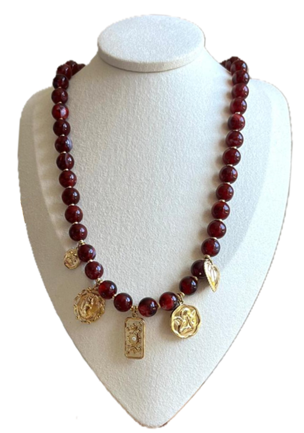 Halsketting bedel bordo