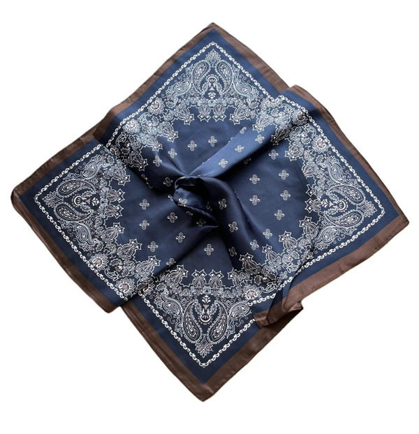 Sjaal blauw/bruin