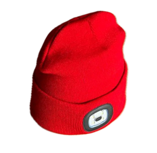 Wandelmuts met LED-lamp - rood