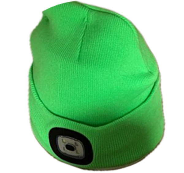 Wandelmuts met LED-lamp - groen
