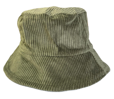 Fluwelen hoedje - olijfgroen