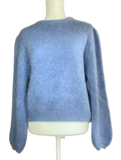 Losgebreide trui - blauw