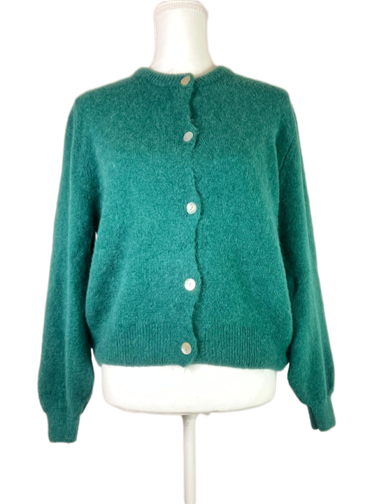 Cardigan (gebreid vestje) - flessengroen