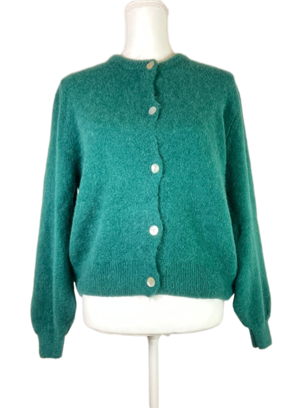 Cardigan (gebreid vestje) - flessengroen