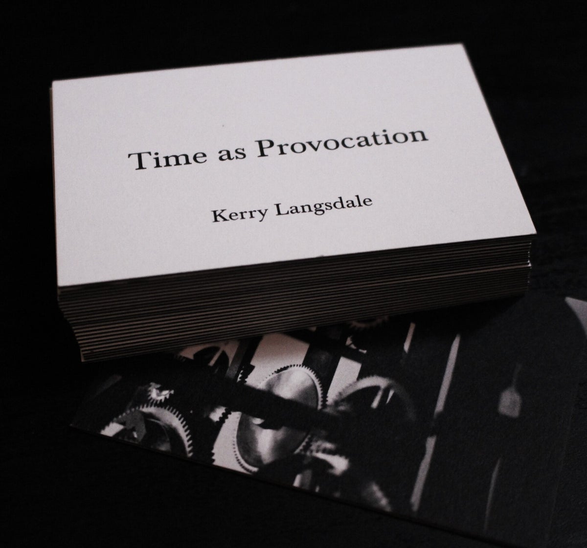 Provocation Card Example Time as Provocation Card Set | The Art of Time Project