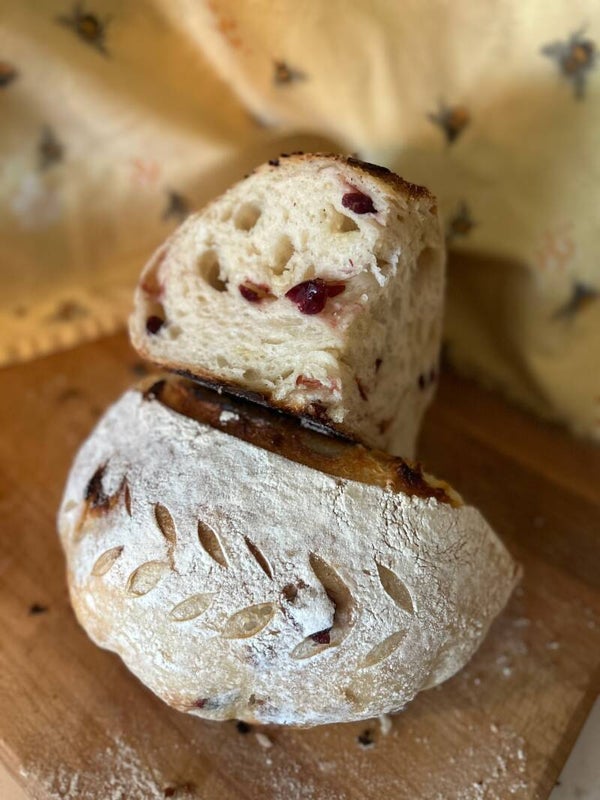 Cranberry White Chocolate Sourdough Loaf