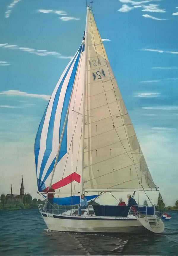 Ocyaal onder spinaker
