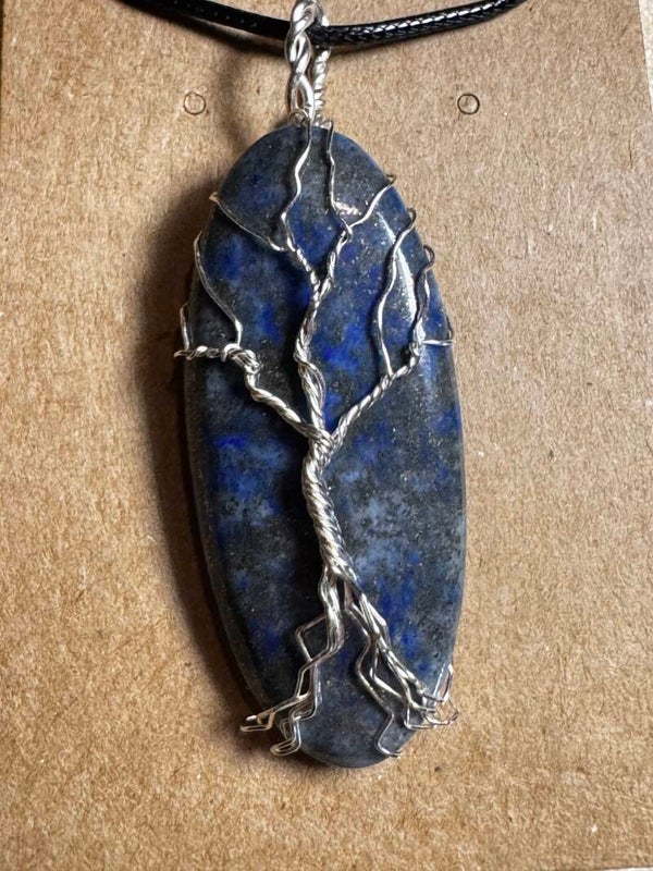 Lapis Lazuli Tree of Life Wire-Wrapped Pendant