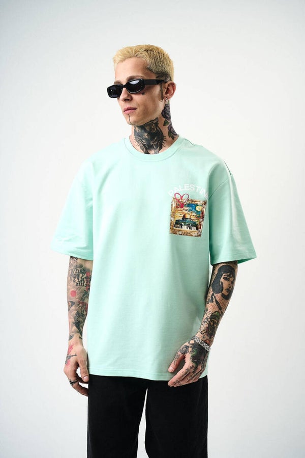 T-SHIRT Oversize Vert Palestine