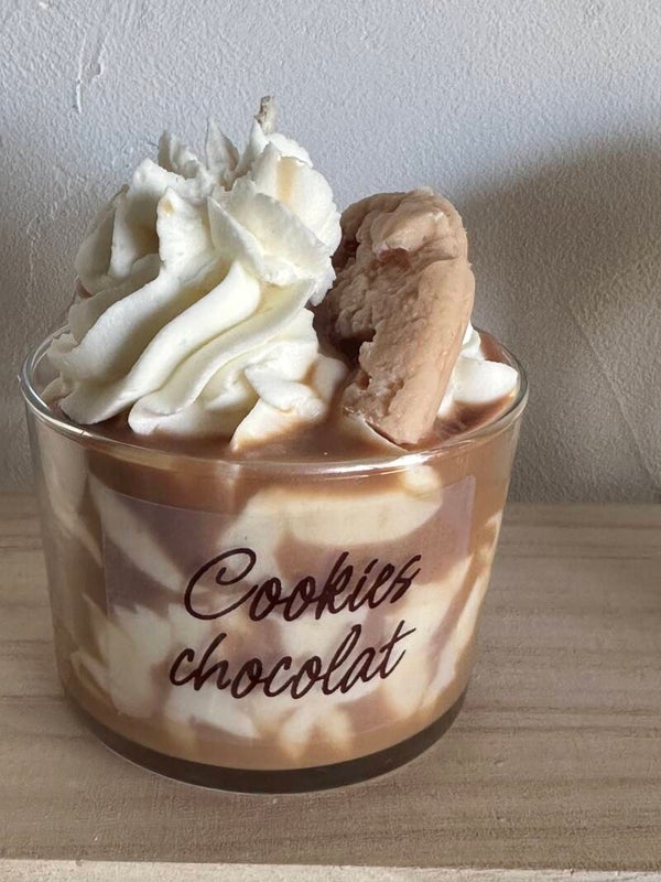 Bougie gourmande cookie chocolat