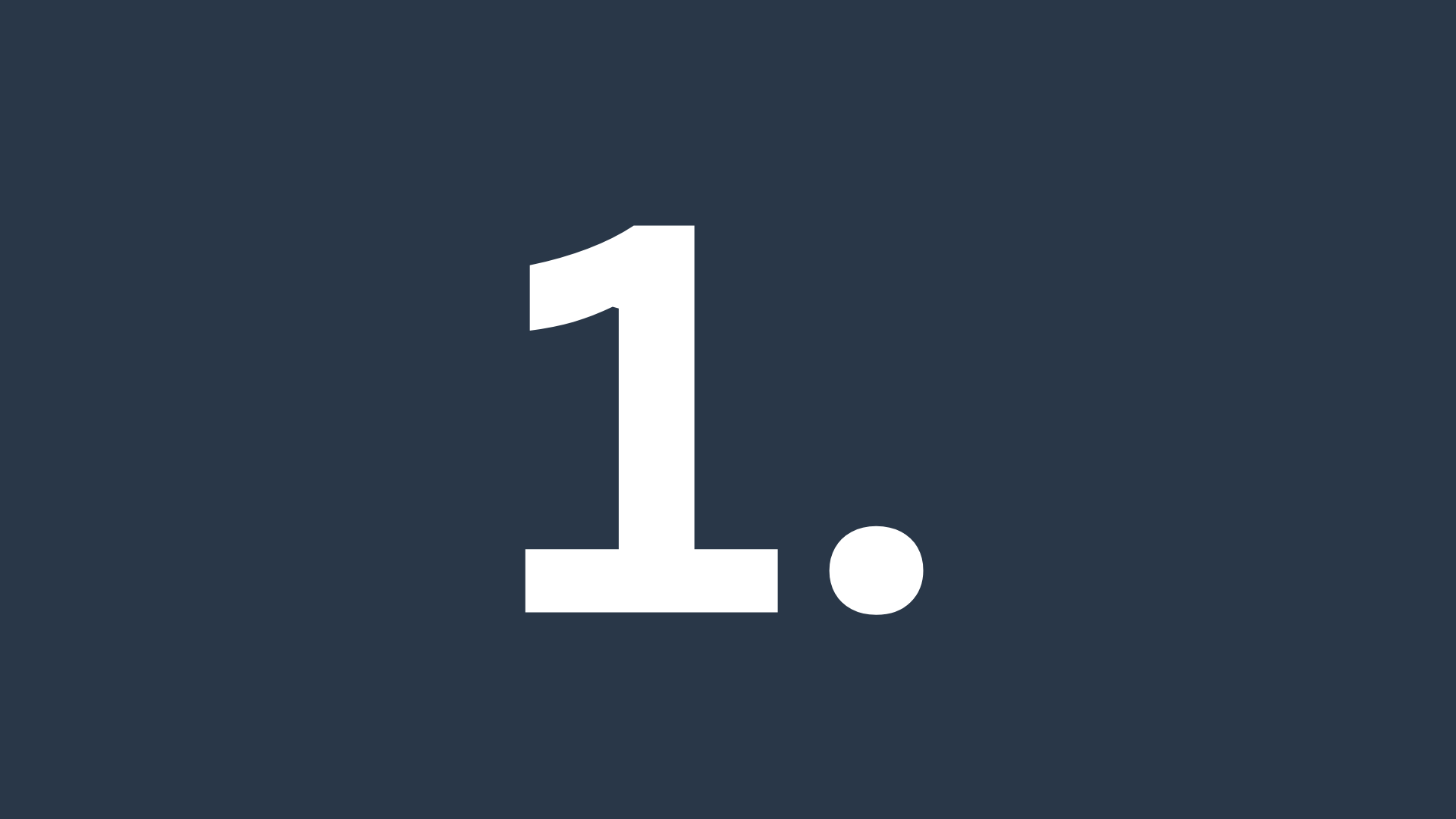 Première étape du processus