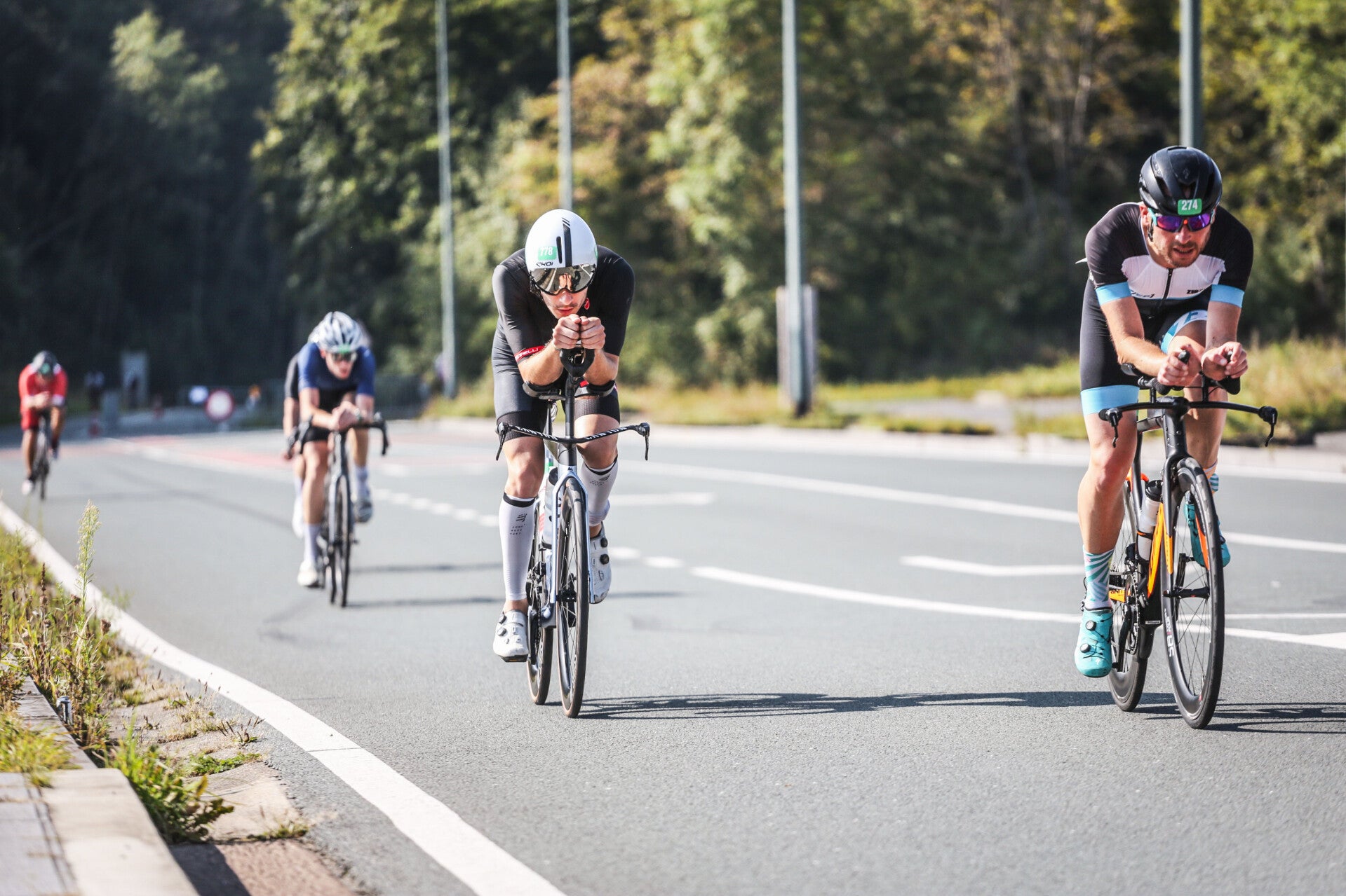 Un triathlète expérimenté à vélo