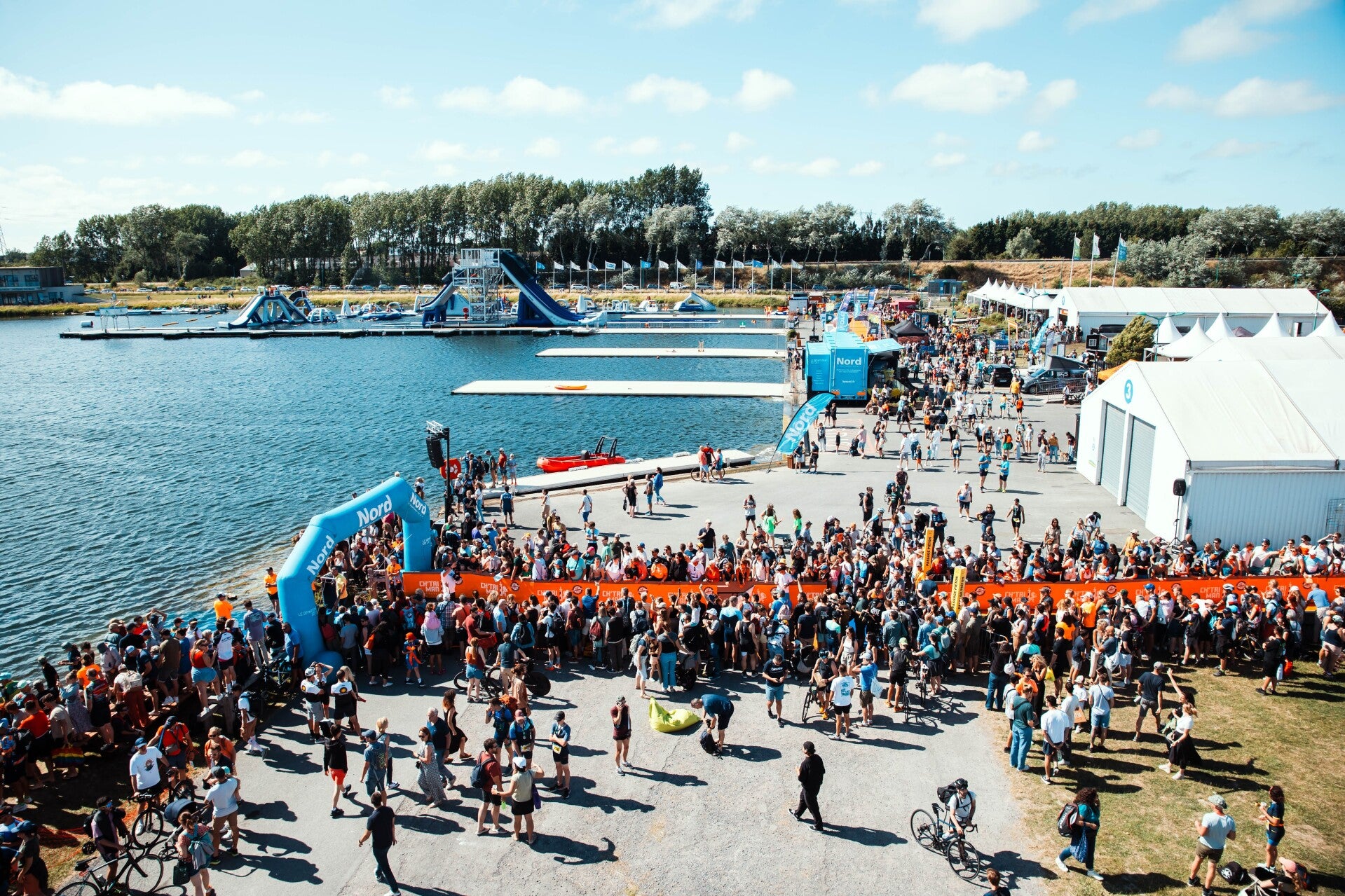 Triathlon auquel a participé des élèves en coaching
