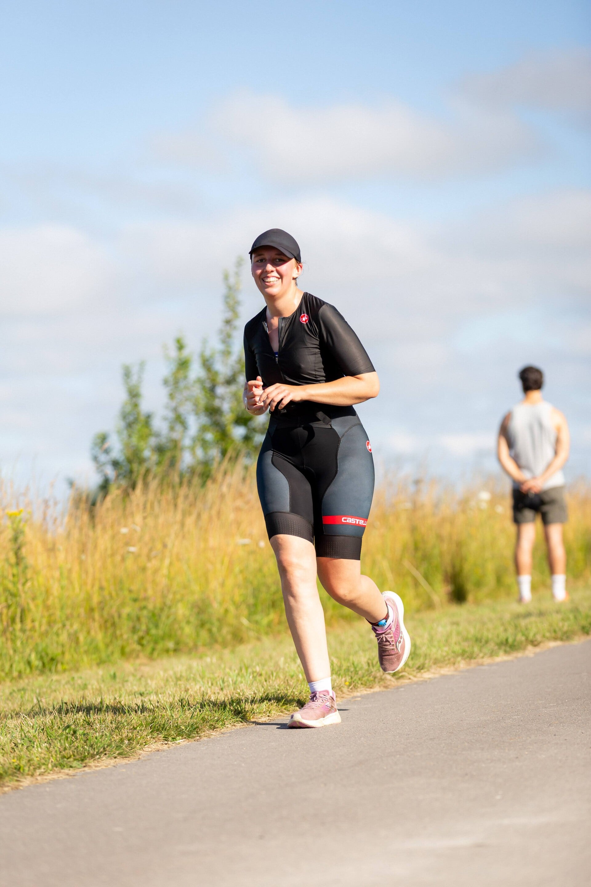 Athlète en coaching sur son premier triathlon sprint au Chtriman de Gravelines