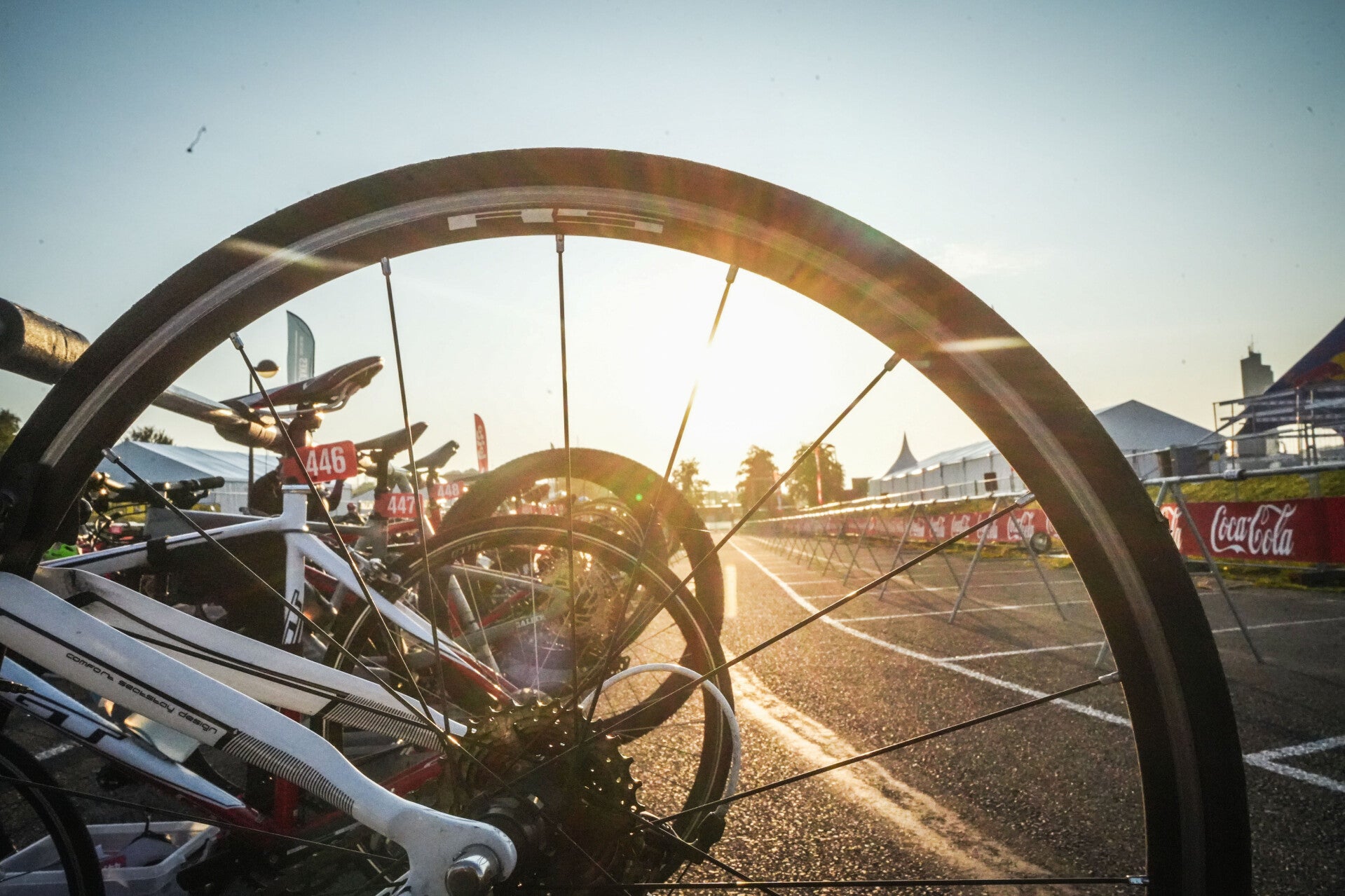 Roue de vélo d'un élève en coaching cyclisme
