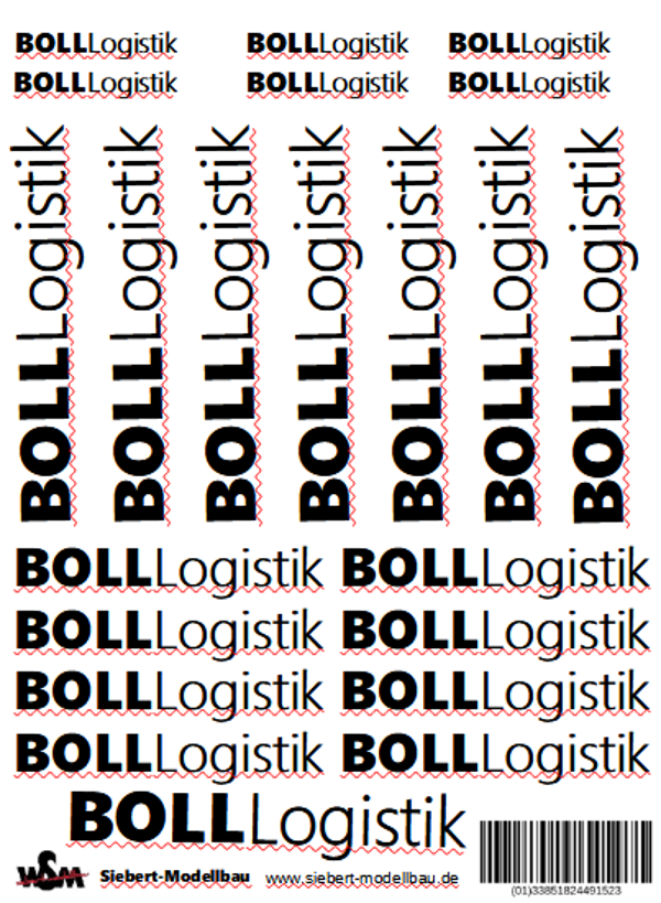 Decal "Boll Logistic"