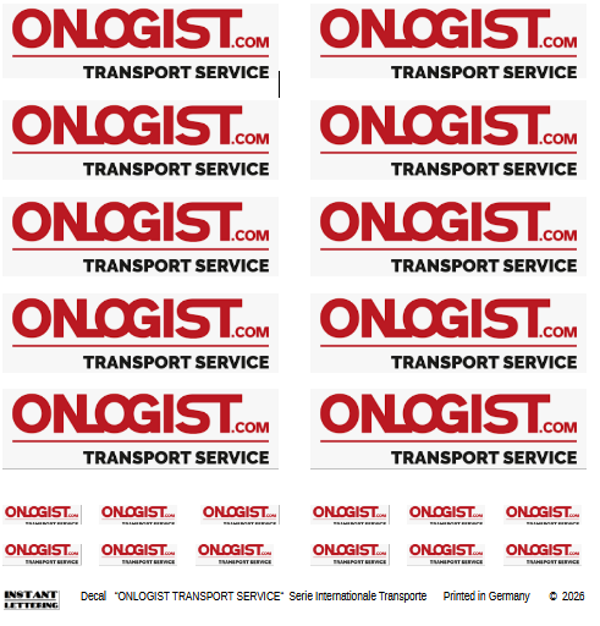 Decal  Spedition "ONLOGIST" für große Auflieger ud Zugmsaschine