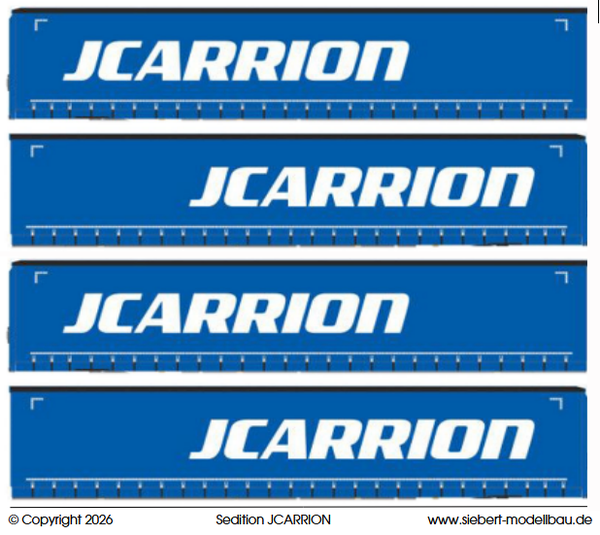 Decal Spedition "JCARRYON" für eine Planenlangpritsche 1:87