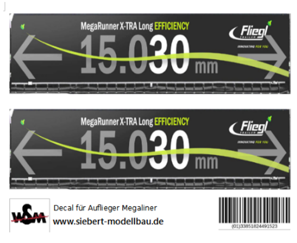 Decal Megaliner Fliegl 40 ft