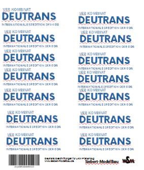 Deutrans Beschriftungen für Planenzüge, Blau #3