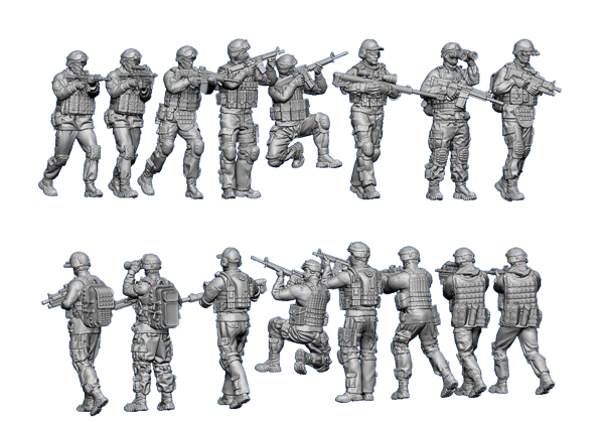 Infantrietrupp vorrückend