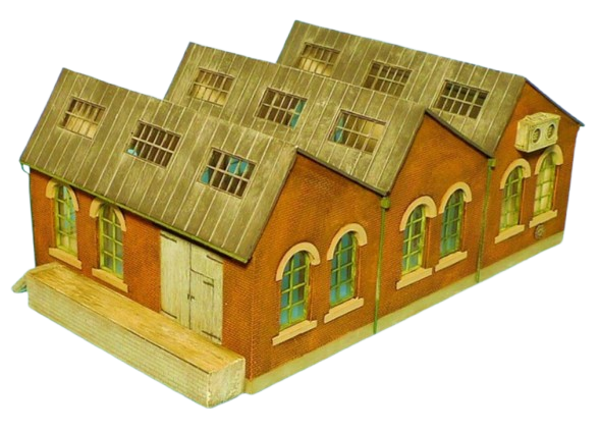 Industrielle Sheeddachhalle