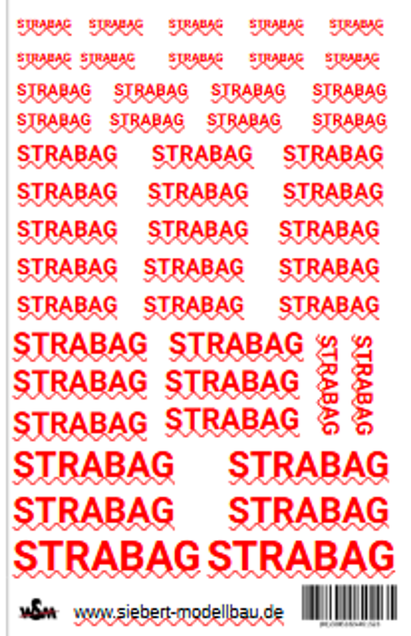 Decal STRABAG für Baufahrzeuge