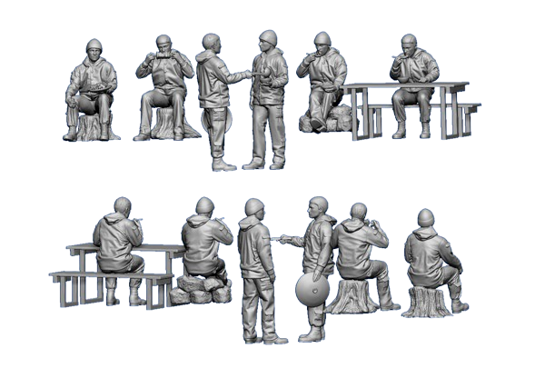 Ukrainische Soldaten während einer Kampfpause