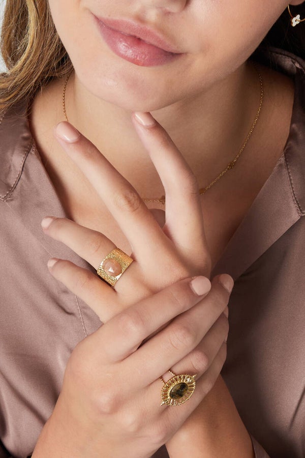 Oval Gemstone Ring