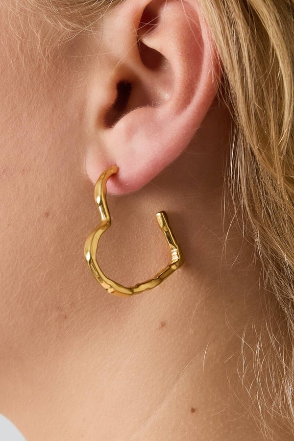 Big Heart Hoops - Grote Hart Oorbellen
