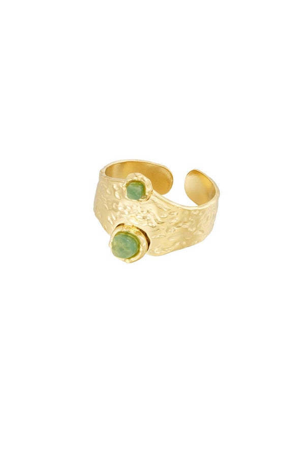 Gold & Green Gemstone Ring