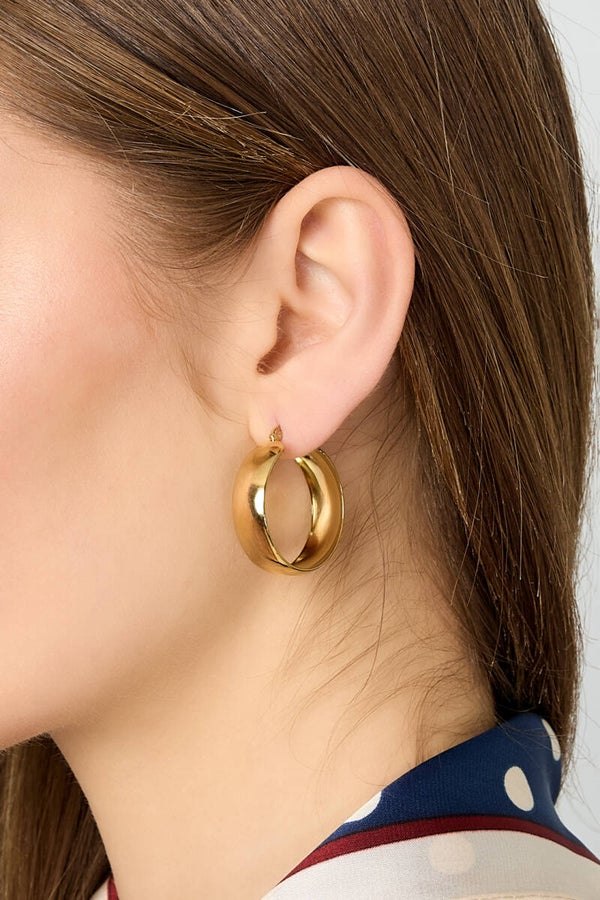 Basic Hoop Gold - Oorbellen Goud