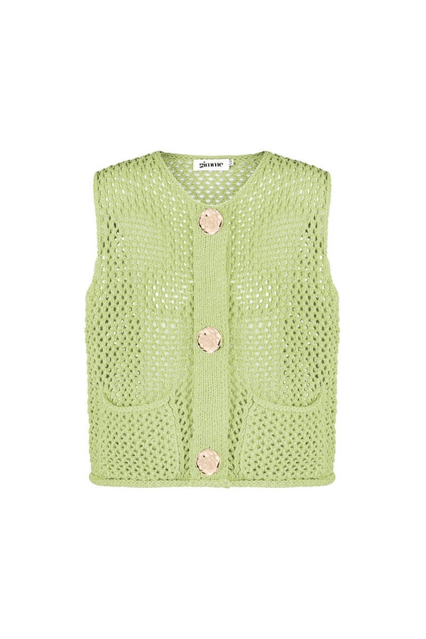 Vest mint- Top Gebreid