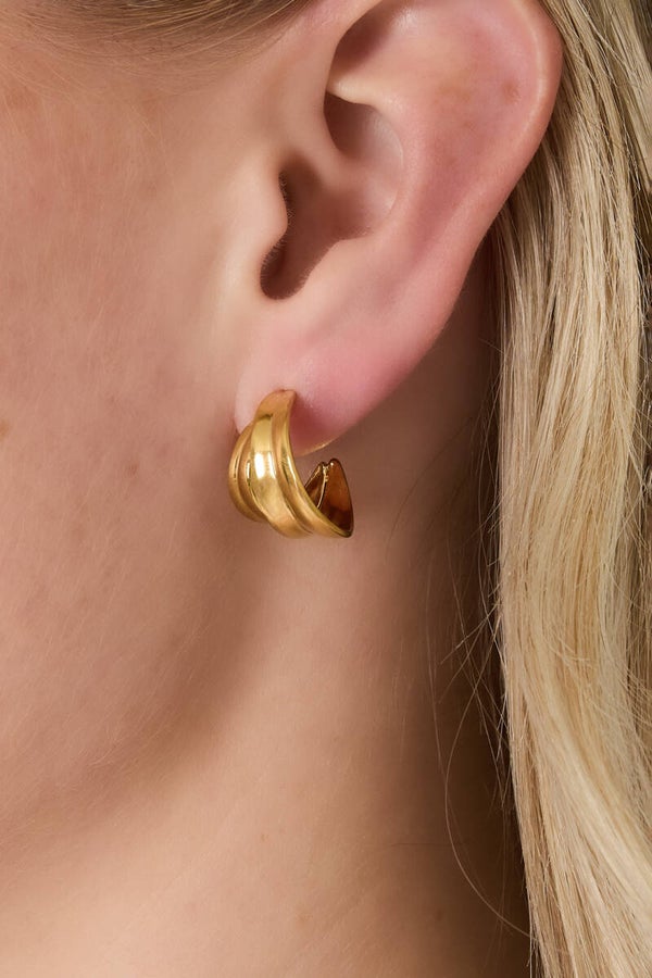 Double Hoop Earring - Oorbellen Hoop Goud