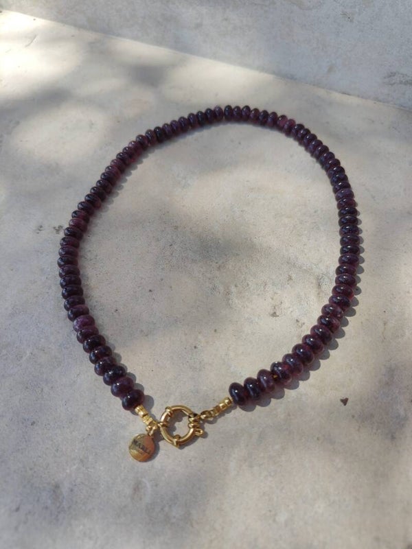 Bordeaux ketting - Kralenketting