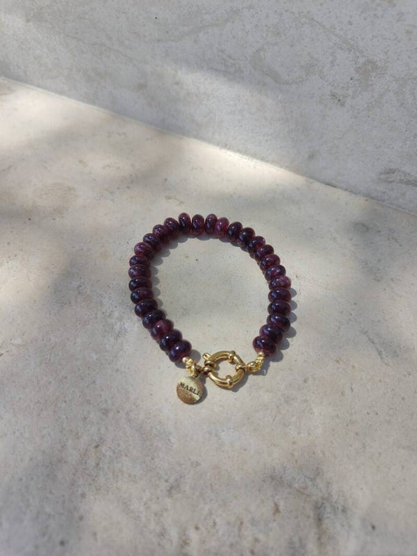 Bordeaux armband - Natuurstenen armband